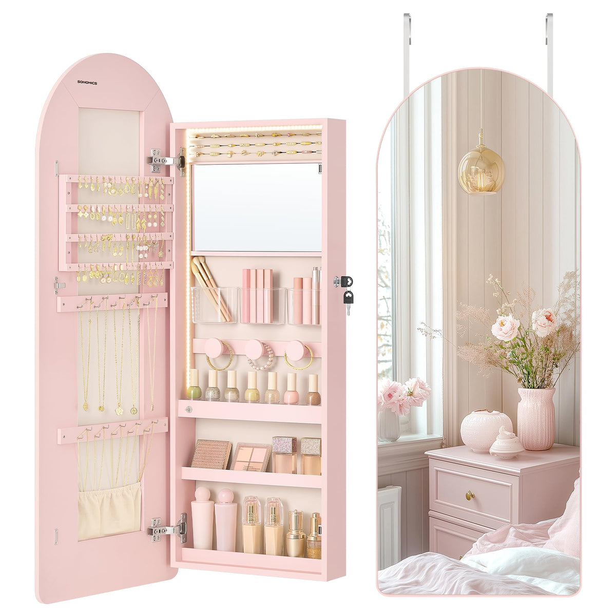 Wall Mirror Built-In Storage Wardrobes