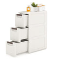 White Rolling 5 Drawer Slim Storage Organizer Cart