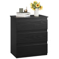 White 3 Drawer Storage Bedside Nightstand Side Table