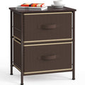 Brown Wood Top 3 Drawer Nightstand Dresser