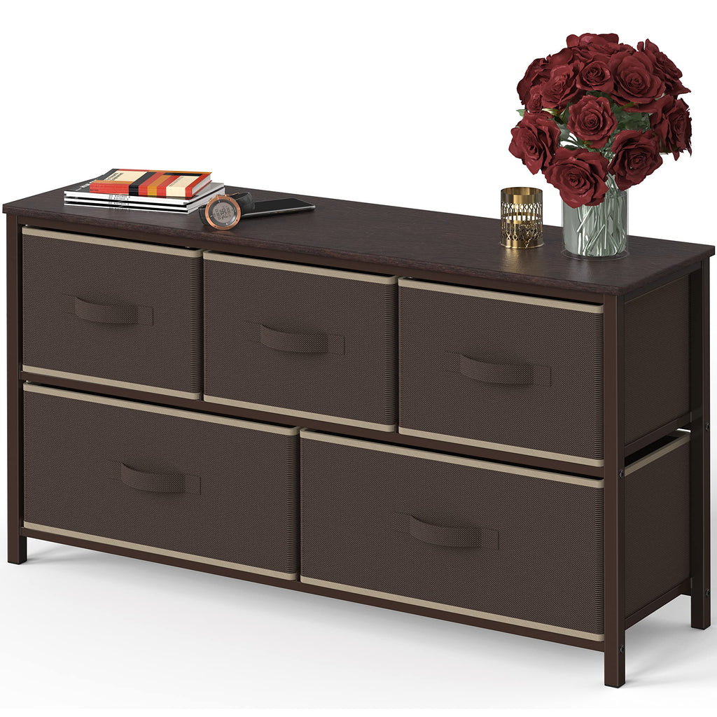 Brown Wood Top 3 Drawer Nightstand Dresser