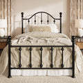 Black Victorian Curved Headboard King Metal Bed Frame